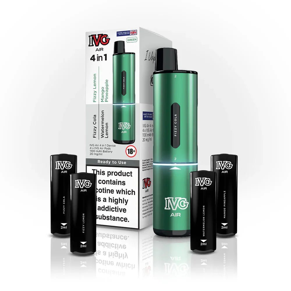 4 in 1 IVG Air 2400 Puffs Prefilled Disposable Pod Kit ( Box of 5 ) - Bulk Vape Wholesale