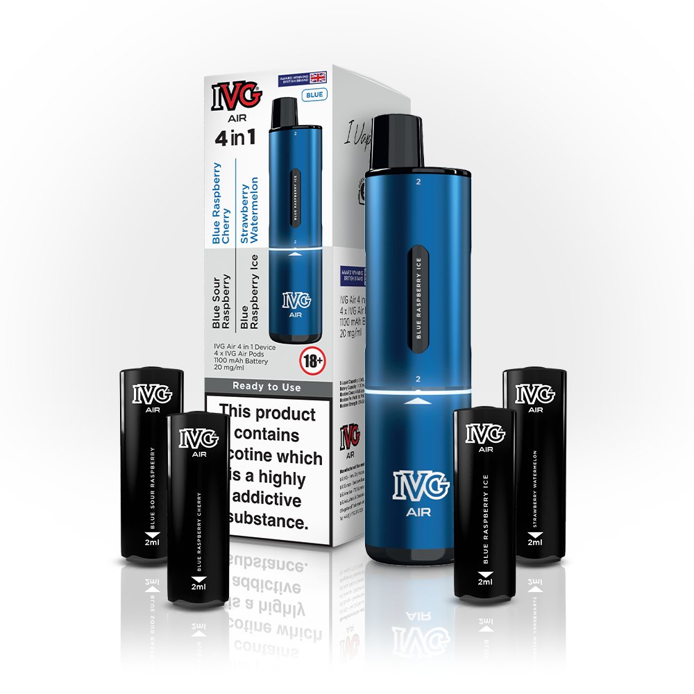 4 in 1 IVG Air 2400 Puffs Prefilled Disposable Pod Kit ( Box of 5 ) - Bulk Vape Wholesale