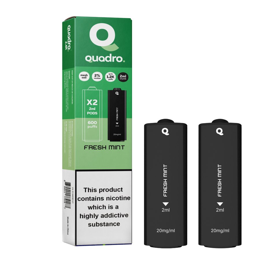 4 in 1 Quadro 2400 Puffs Replacement Pods Box of 10 - Bulk Vape Wholesale