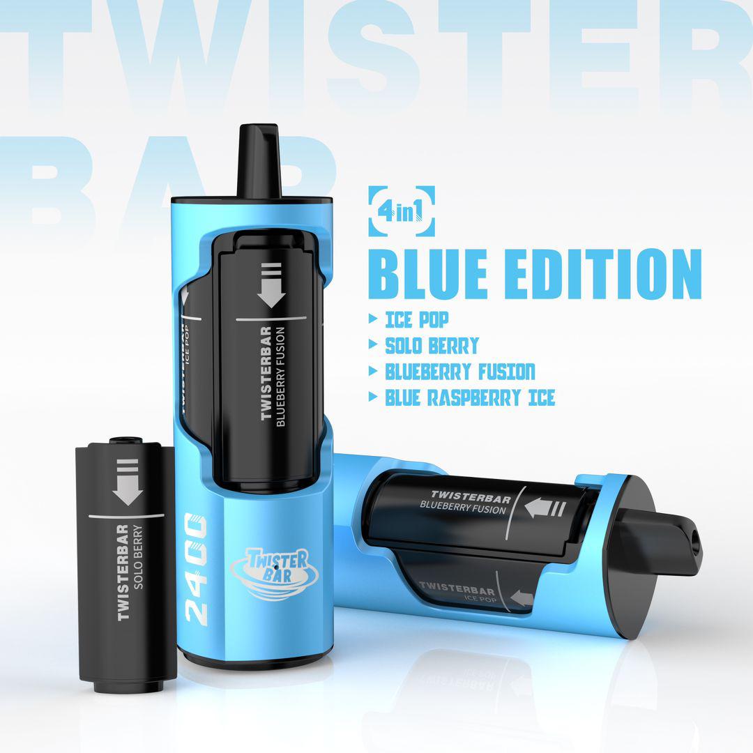 4 in 1 Twister Bar 2400 Puffs Disposable Vape Pod Kit (Box of 5) - Bulk Vape Wholesale