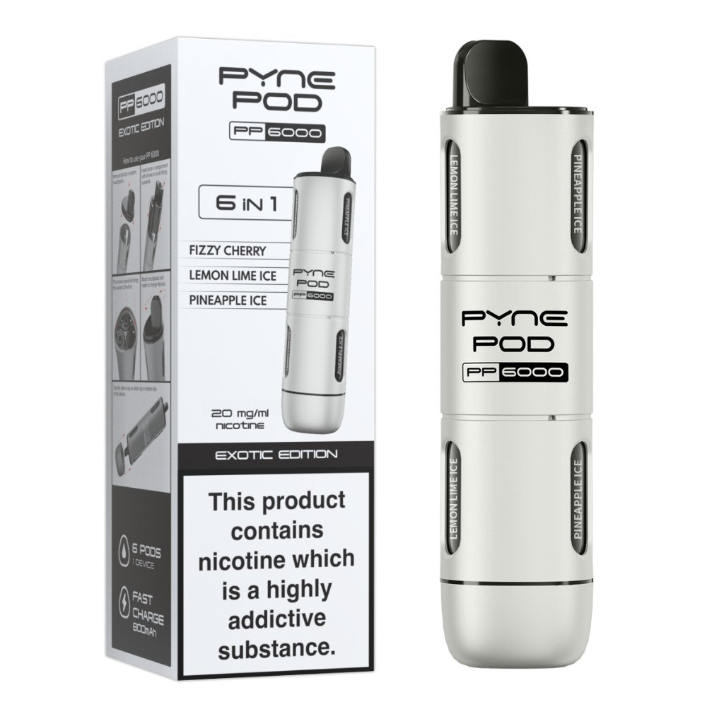6 In 1 Pyne Pod PP6000 Disposable Vape Pod Kit (Box of 5) - Bulk Vape Wholesale