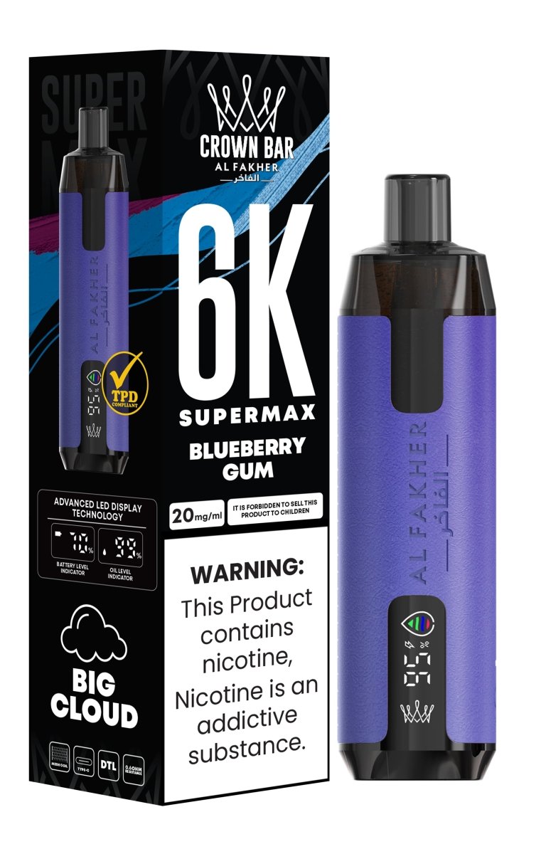 Al Fakher Supermax 6k Puffs Disposable Vape Pod Kit (Box of 5) - Bulk Vape Wholesale