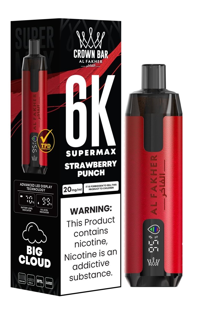 Al Fakher Supermax 6k Puffs Disposable Vape Pod Kit (Box of 5) - Bulk Vape Wholesale