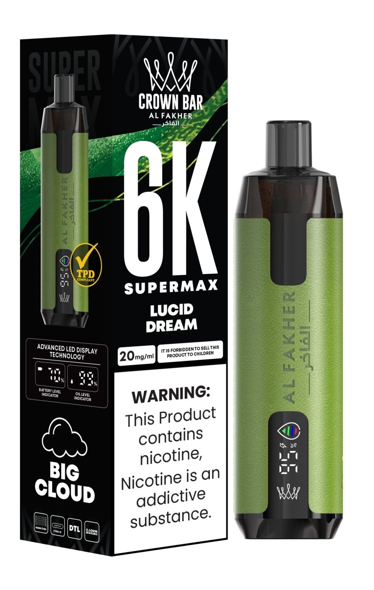 Al Fakher Supermax 6k Puffs Disposable Vape Pod Kit (Box of 5) - Bulk Vape Wholesale