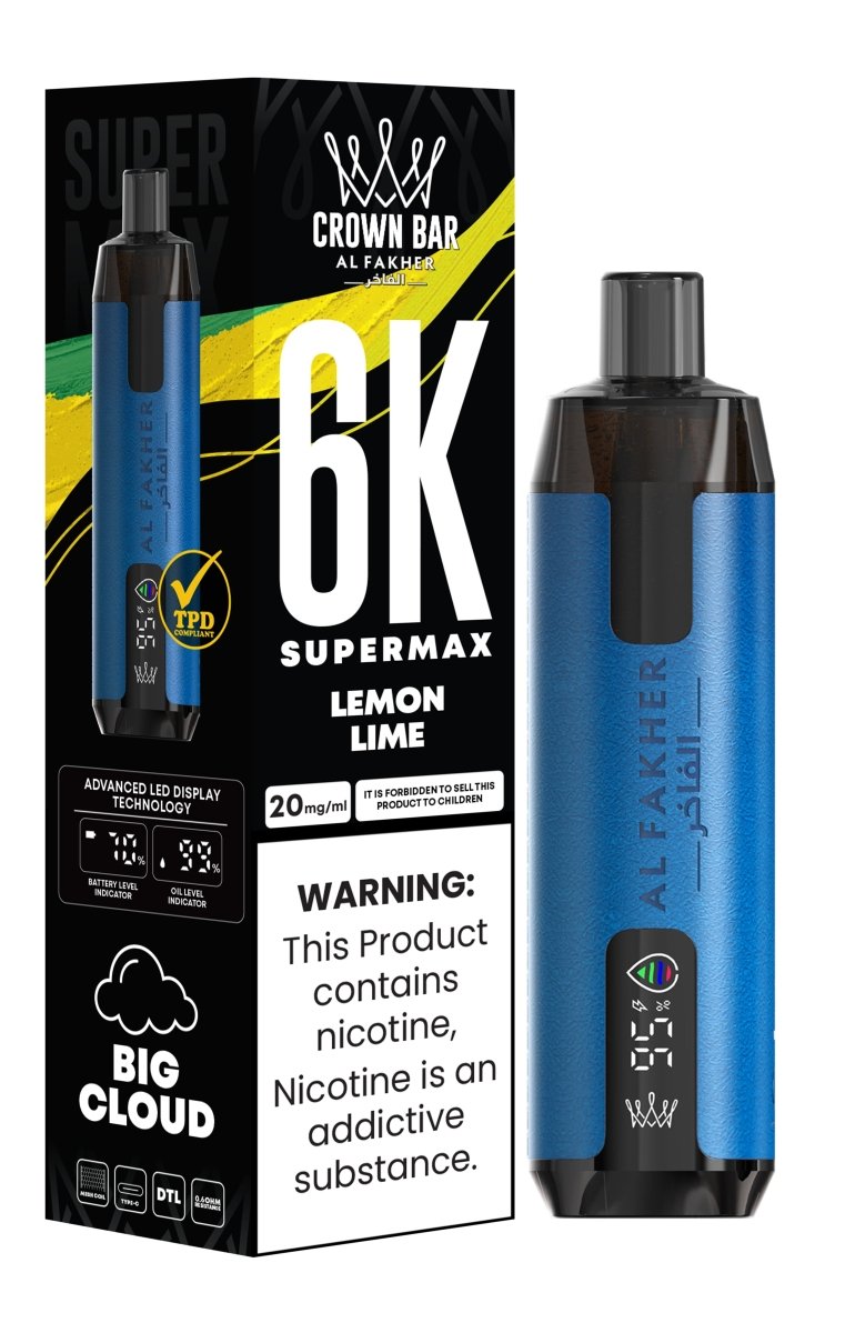 Al Fakher Supermax 6k Puffs Disposable Vape Pod Kit (Box of 5) - Bulk Vape Wholesale