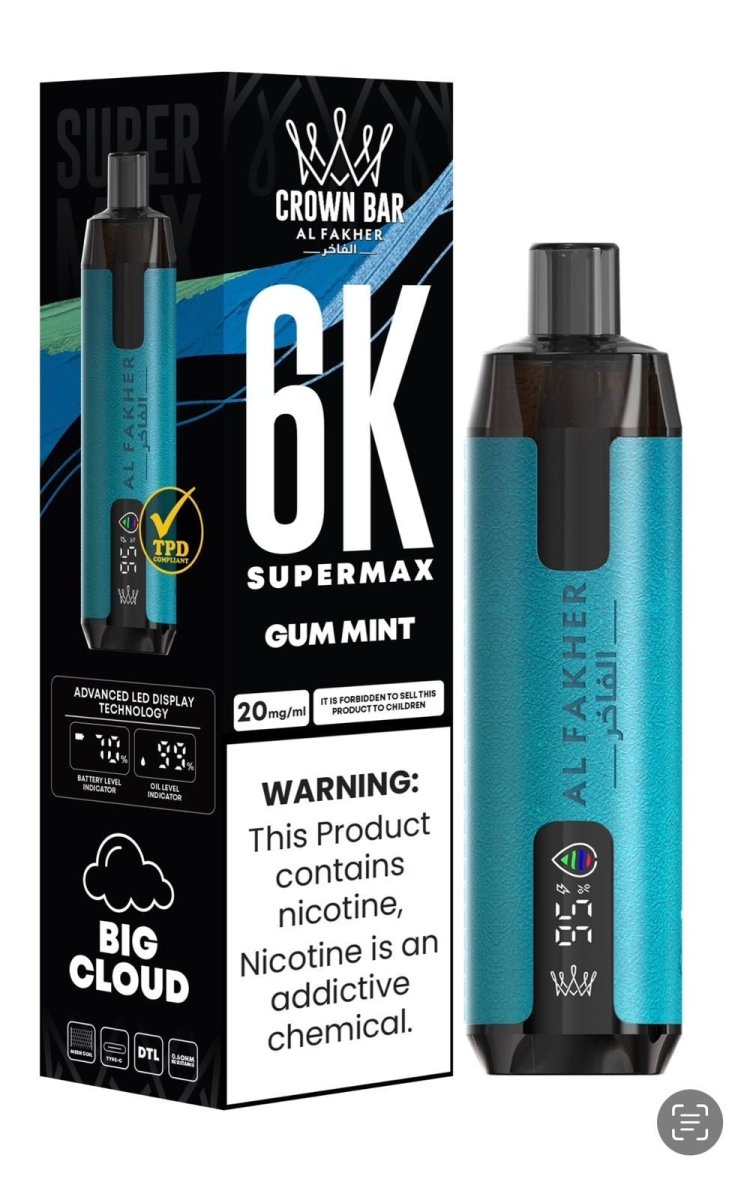 Al Fakher Supermax 6k Puffs Disposable Vape Pod Kit (Box of 5) - Bulk Vape Wholesale