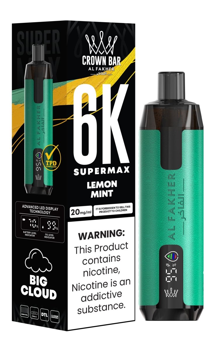 Al Fakher Supermax 6k Puffs Disposable Vape Pod Kit (Box of 5) - Bulk Vape Wholesale