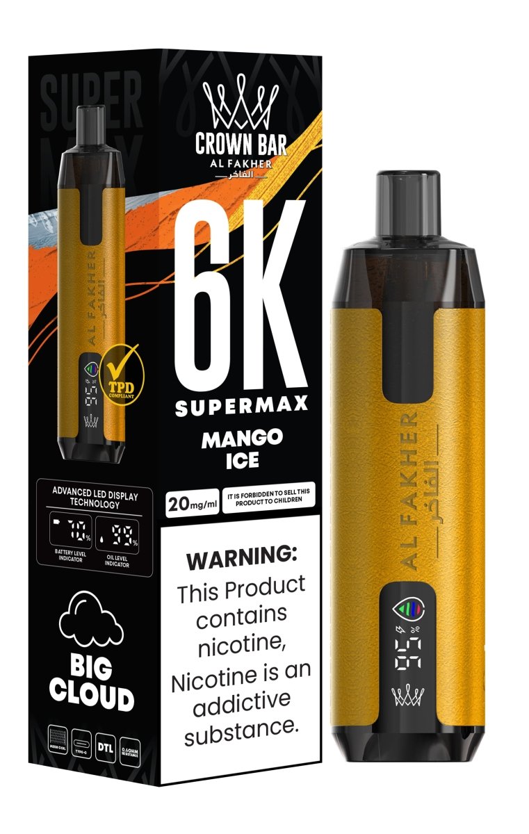 Al Fakher Supermax 6k Puffs Disposable Vape Pod Kit (Box of 5) - Bulk Vape Wholesale