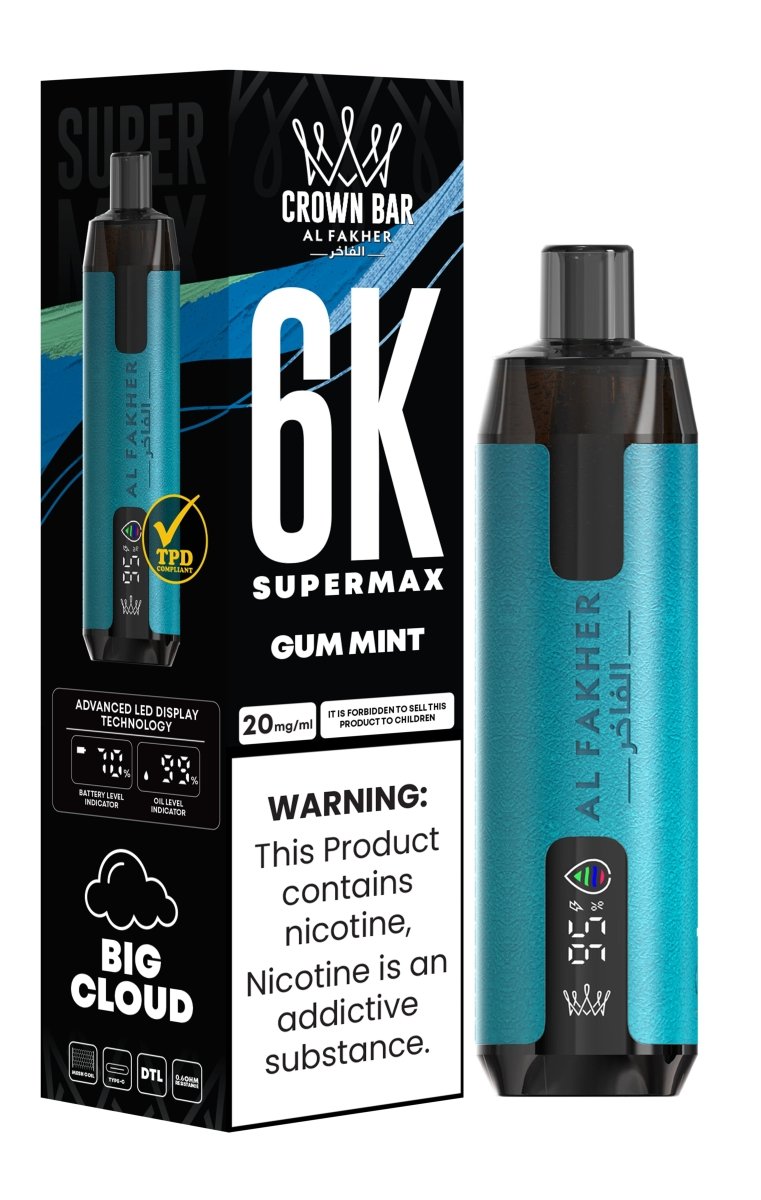 Al Fakher Supermax 6k Puffs Disposable Vape Pod Kit (Box of 5) - Bulk Vape Wholesale