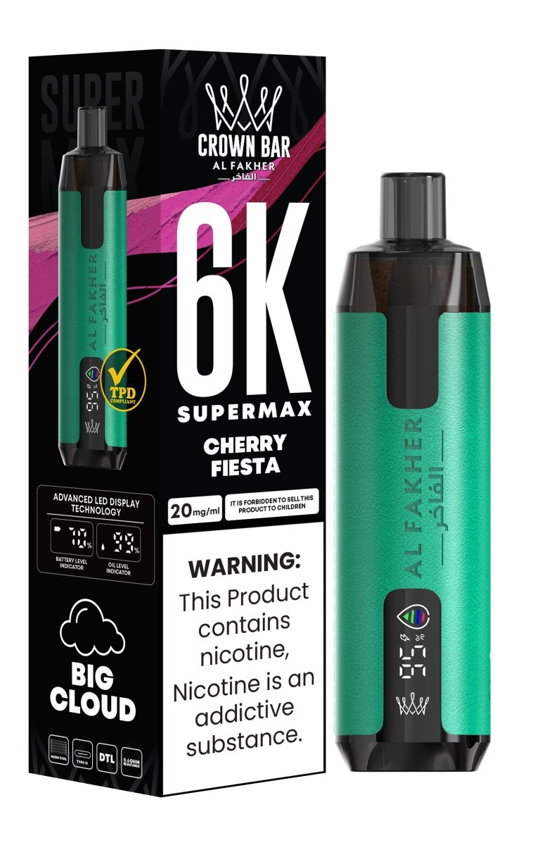 Al Fakher Supermax 6k Puffs Disposable Vape Pod Kit (Box of 5) - Bulk Vape Wholesale