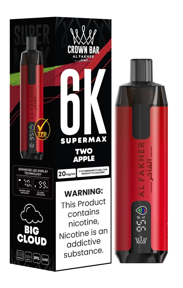 Al Fakher Supermax 6k Puffs Disposable Vape Pod Kit (Box of 5) - Bulk Vape Wholesale