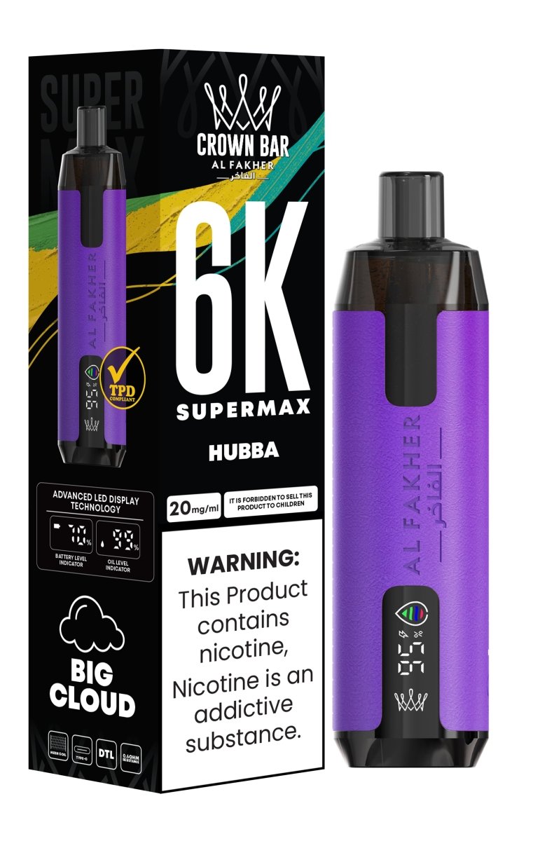 Al Fakher Supermax 6k Puffs Disposable Vape Pod Kit (Box of 5) - Bulk Vape Wholesale