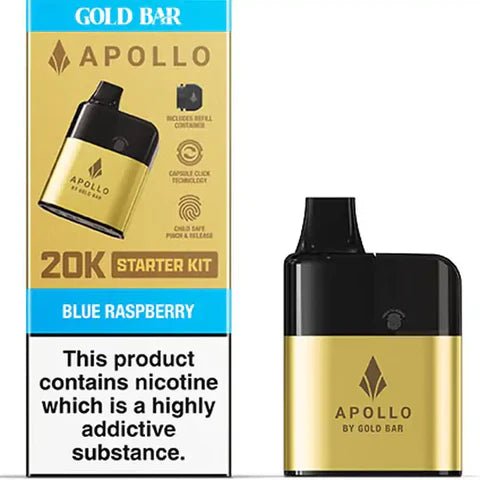 Gold Bar Apollo 20K Prefilled Pod Kit Pack of 5 - Bulk Vape Wholesale