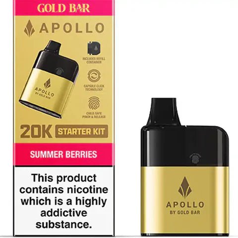 Gold Bar Apollo 20K Prefilled Pod Kit Pack of 5 - Bulk Vape Wholesale