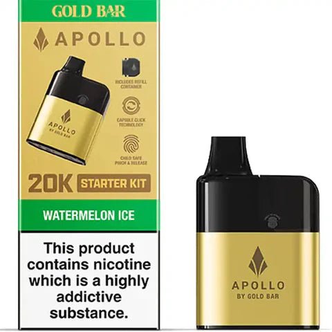 Buy Gold Bar Apollo 20K Prefilled Pod Kit Pack of 5 - Bulk Vape Wholesale