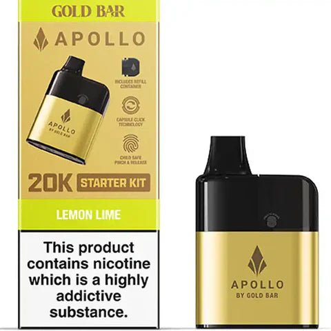 Gold Bar Apollo 20K Prefilled Pod Kit Pack of 5 - Bulk Vape Wholesale