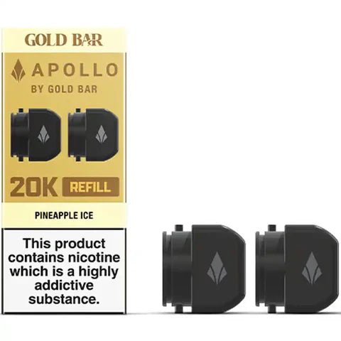 Gold Bar Apollo 20K Replacement Prefilled Pods - Bulk Vape Wholesale