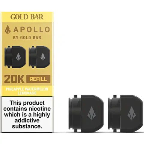 Gold Bar Apollo 20K Replacement Prefilled Pods - Bulk Vape Wholesale