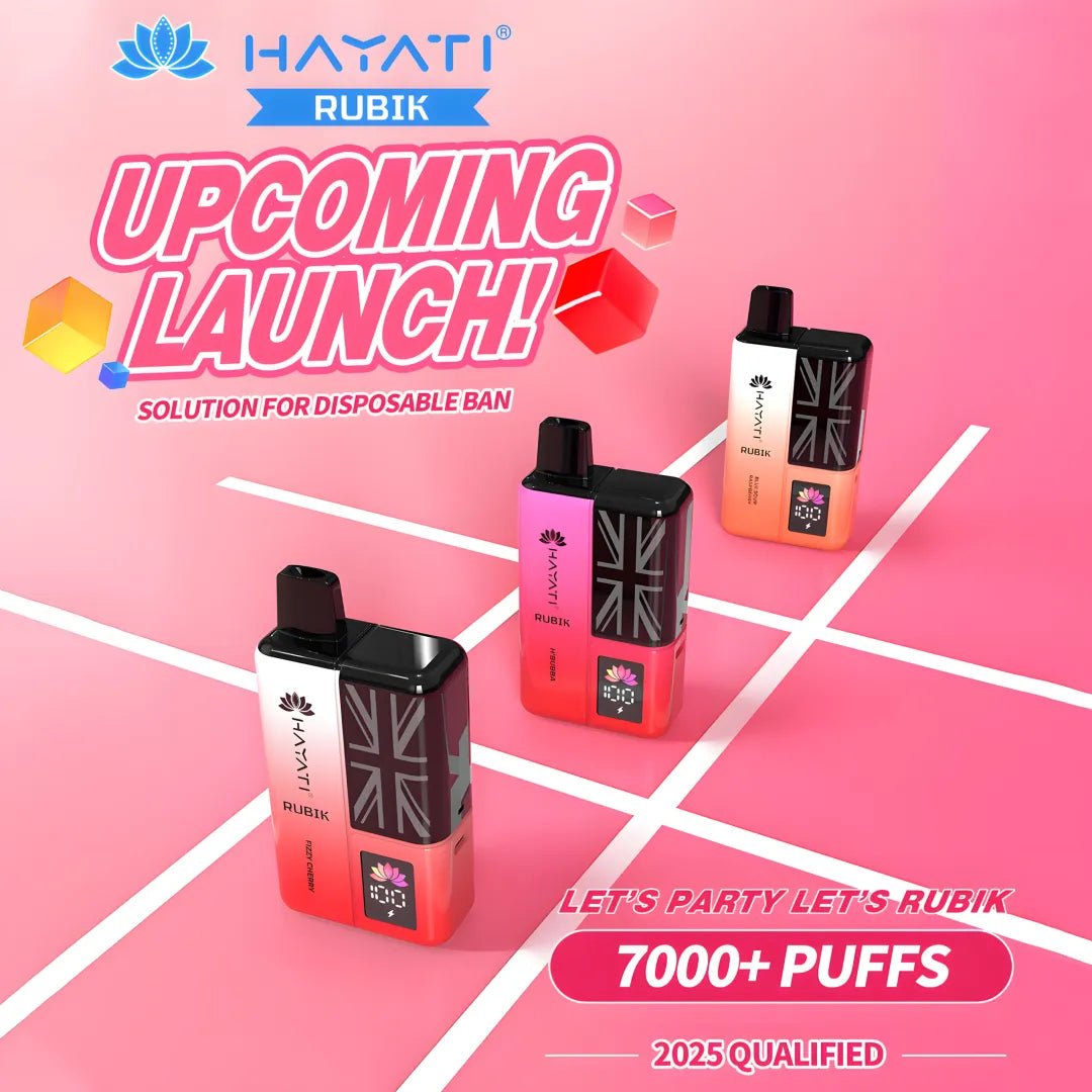 Hayati Rubik 7000 Puffs Disposable Vape Kit Pack of 5 - Bulk Vape Wholesale