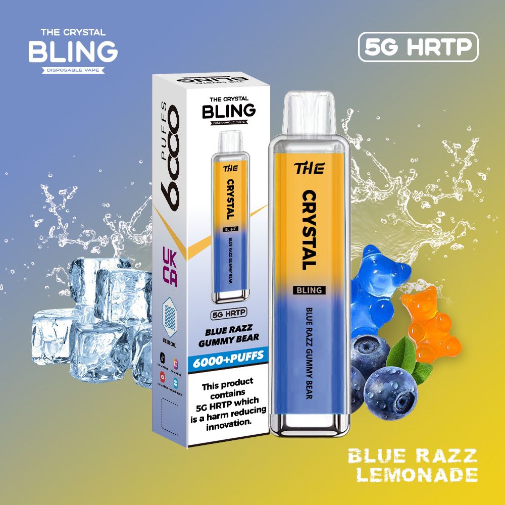 The Crystal Bling 6000 Disposable Vape 5G HRTP Box of 10 - Bulk Vape Wholesale