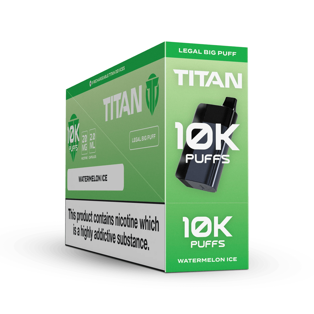 Titan 10K Puffs Disposable Vape Pod Kit Box of 5 - Bulk Vape Wholesale