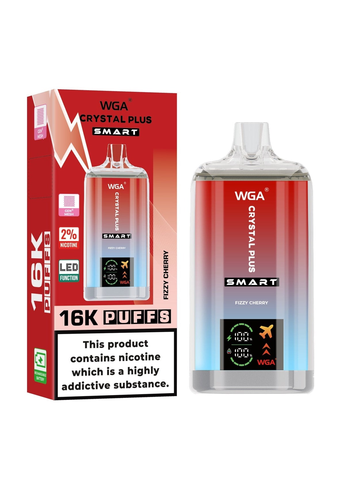 WGA Crystal Plus Smart 16000 Disposable Vape Box of 10 - Bulk Vape Wholesale