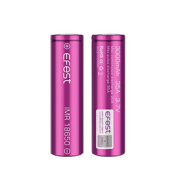 Efeast IMR 18650 3000mAh 35A Batteries- Pack of 2--vapeukwholesale