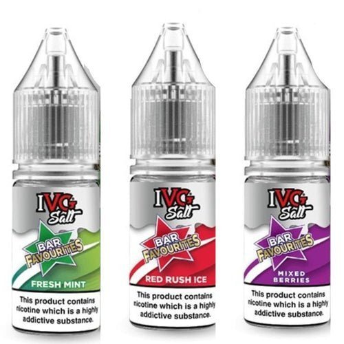 IVG Nic Salt Bar Favourite 10ml E Liquid- Pack Of 10 - Bulk Vape Wholesale