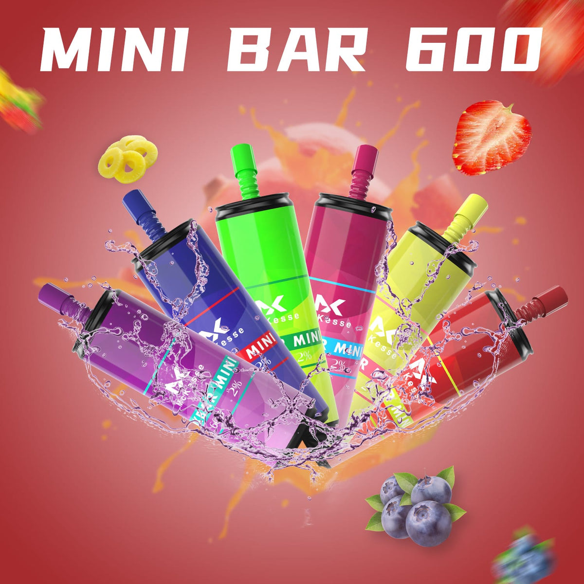 Mk Mini Bar 600 Puffs Disposable Vape Pod Box of 10 - Bulk Vape Wholesale