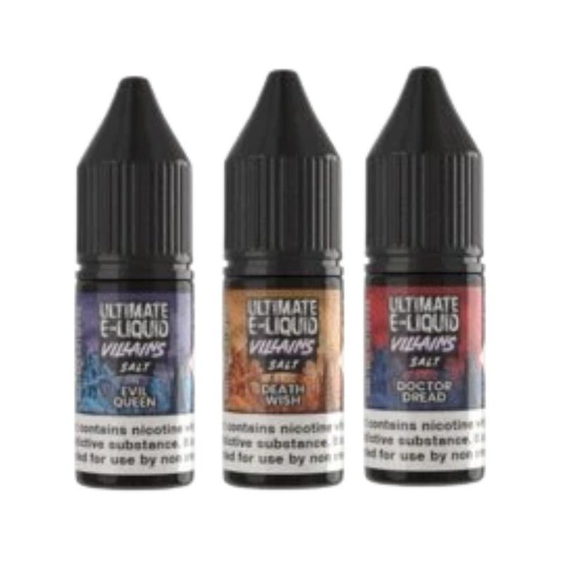 Ultimate E-Liquid Villains 10ML Nic Salt (Pack of 10) - Bulk Vape Wholesale